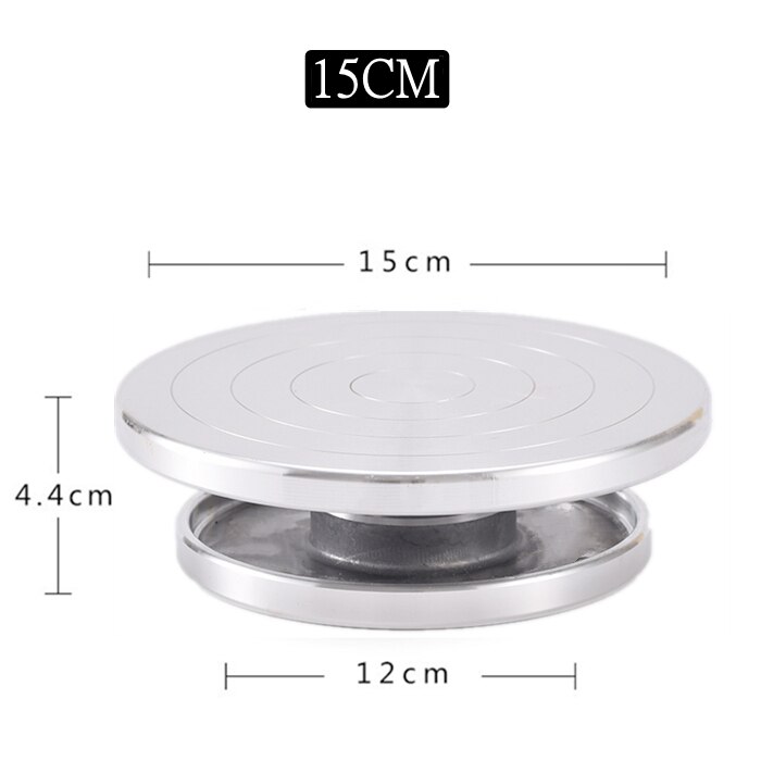 11-30CM Pottery Wheel Rotating Turntable DIY Clay Tools Double-Sided Pottery Turntable Aluminum Art Crafts Ceramics Rotary Plate: 15CM