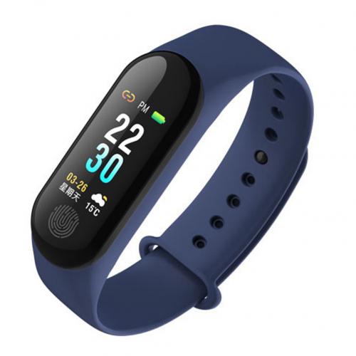 M3 Plus Hr Waterdicht Smart Armband P67 Bloeddruk Hartslag Monitoring Stappenteller Multifunctionele Sport Kan Smart Watch: Blauw