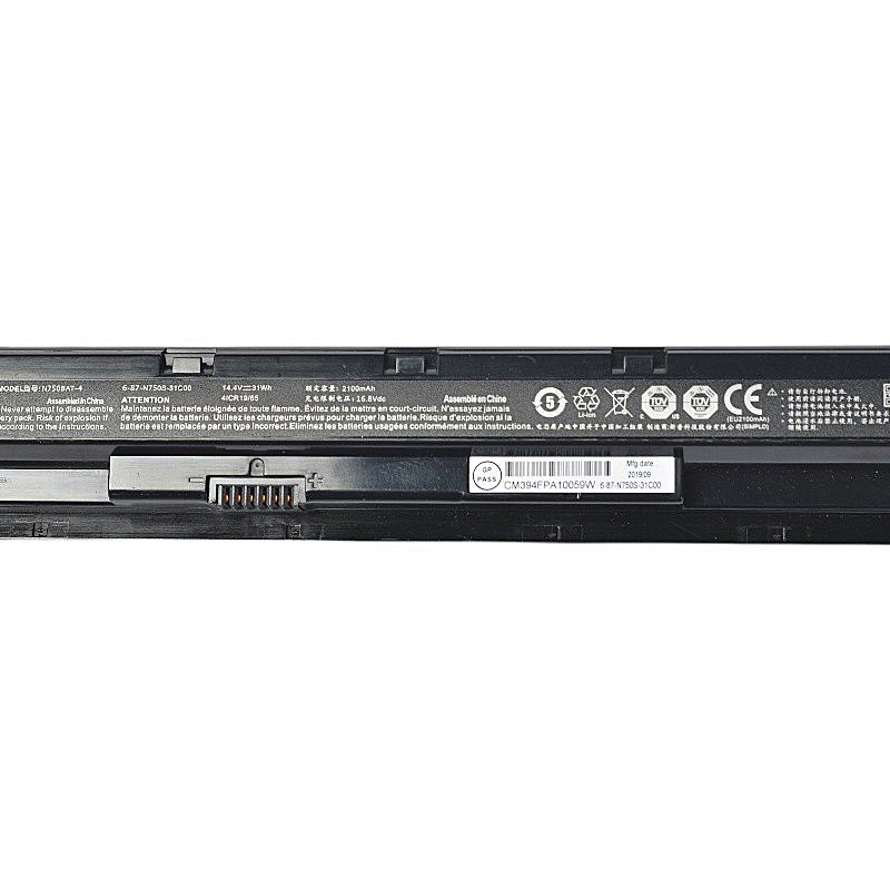 Batterie d&#39;ordinateur portable pour Clevo N750BAT-4 N750S, akku, N750BAT-4