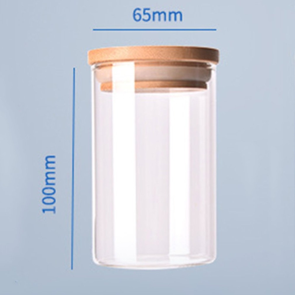 Organizador de vidro transparente, garrafa de armazenamento de vidro de borosilicate para cozinha, ingrediente de alimentos, jarra de armazenamento de biscoito