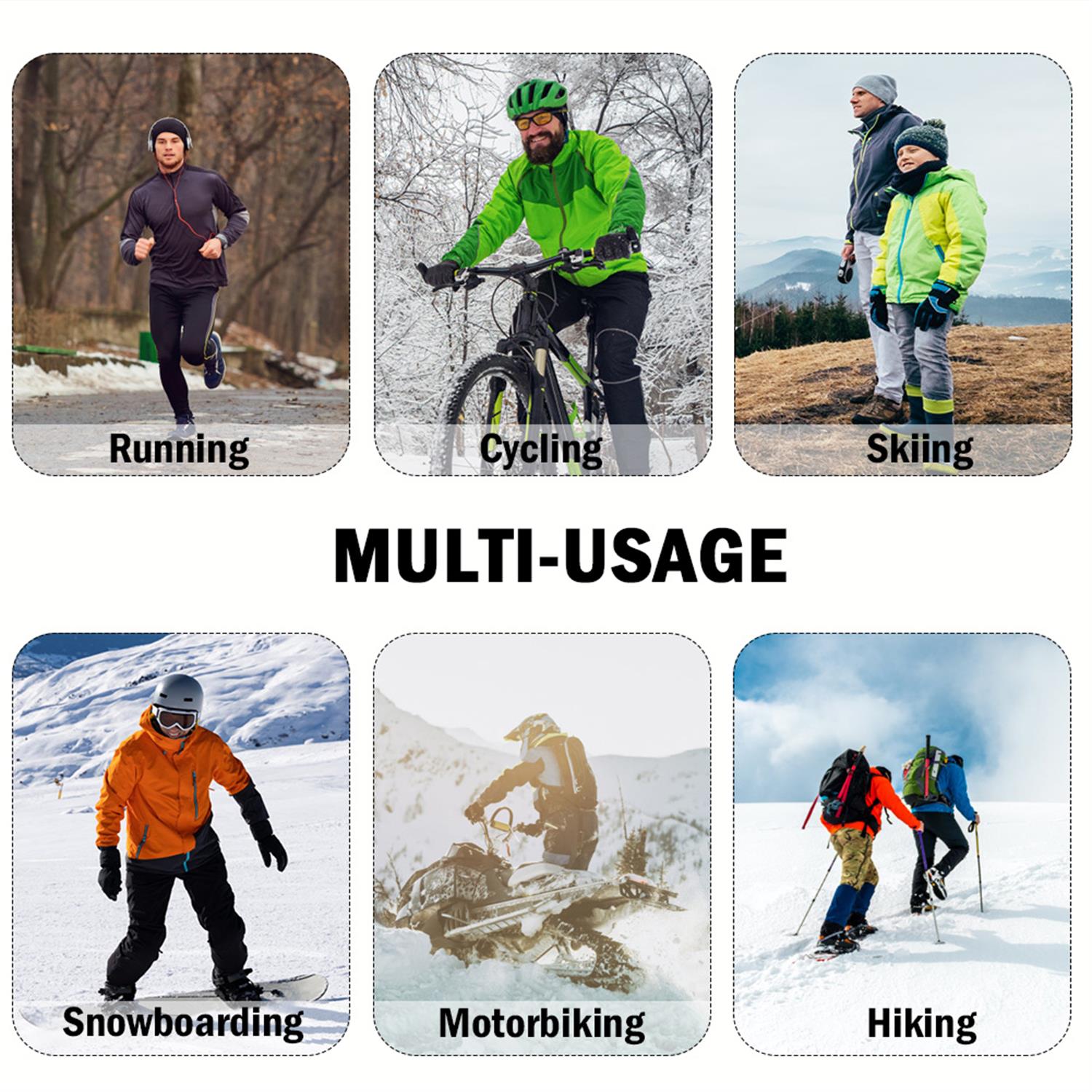 Breathable Waterproof Bicycle Cap Cycling Helmets Inner Caps Anti-Sweat Hat Under Helmet Lining Caps Warm Outdoor Neck Sleeve