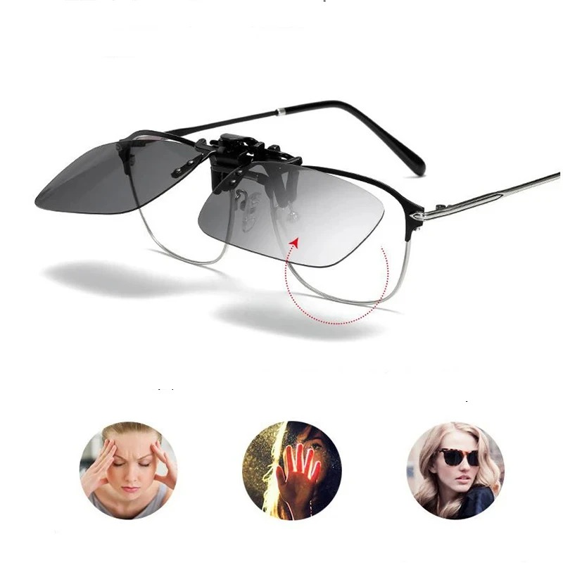 Polarized Clip Sunglasses Myopia Glasses Clip Driver Fishing Night Vision Myopia Clipon Sun Shading Eyeglasses