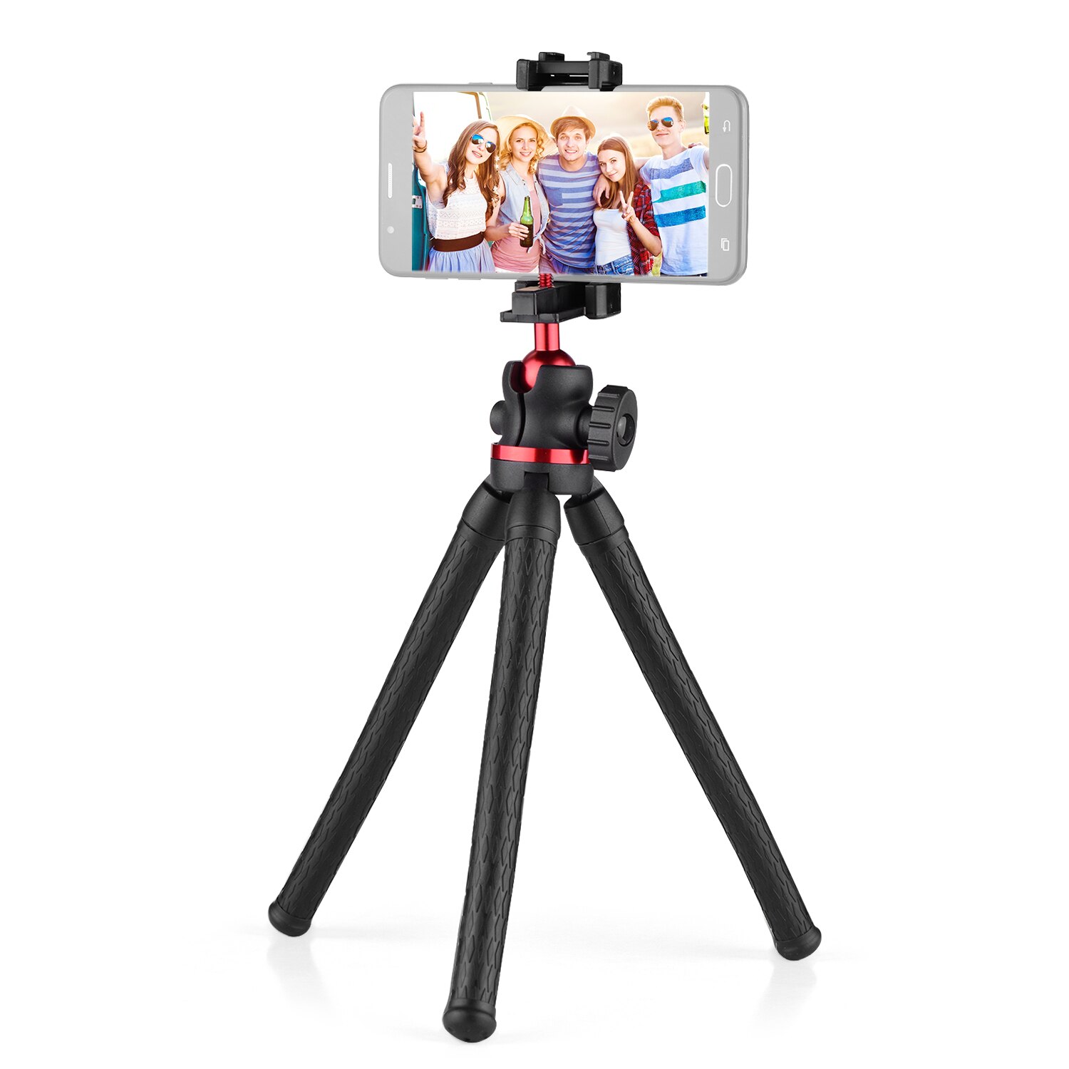 Height Adjustable Phone Table Tripod Stand 360 Horizontal with 1/4 Screw Phone Clamp Cold Shoe Mount with Bubble Level: style 2