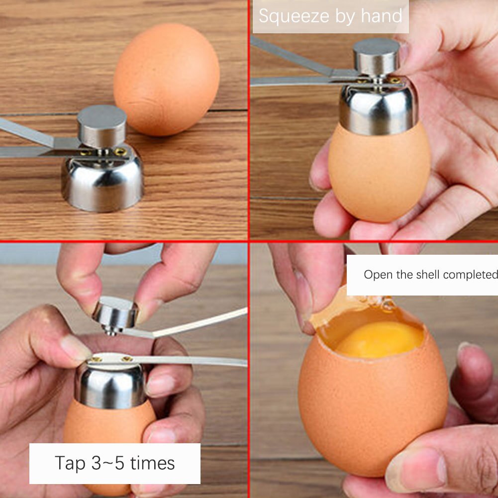 upgrade double-headed metal egg scissors egg cutter egg shell opener stainless steel poached raw egg shell opener