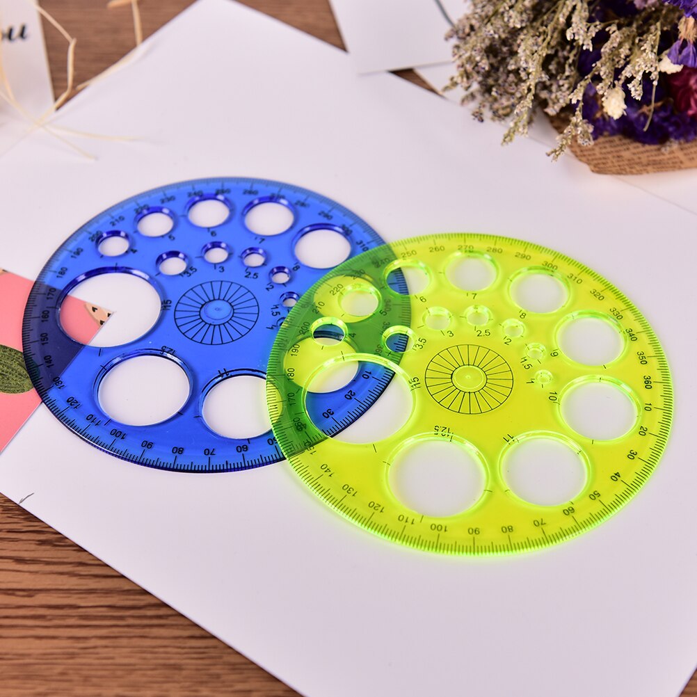 1pcs Diameter 11.5cm 360-degree Red Green Yellow Foot Circular Blue Optional Four-color High-grade Patchwork Ruler