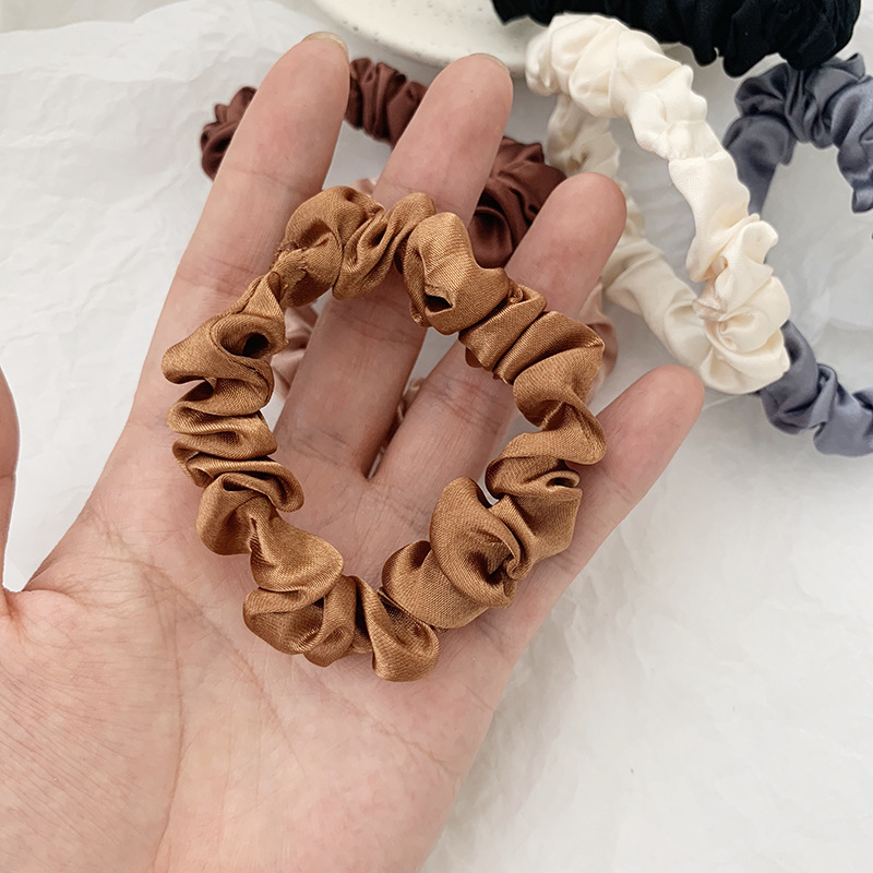 Lazos para el pelo de seda para mujer, coleteros de goma, banda elástica, accesorios para el cabello, 6 unidades por Set
