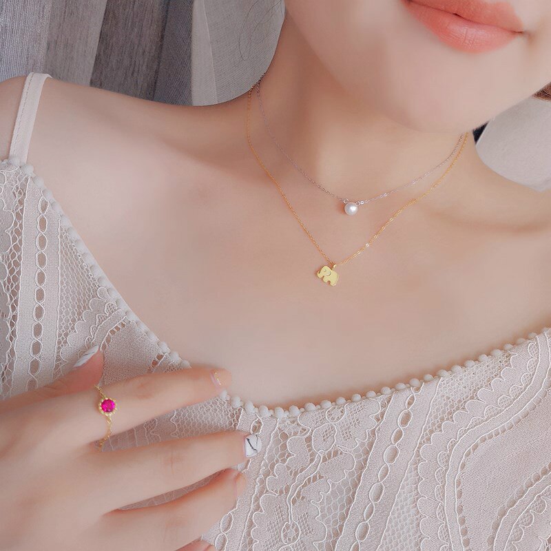 26 Style shine Women Torques Cat Ear Angel Wings Bird Animal Circle Geometric Charm Clavicle Chains Collar