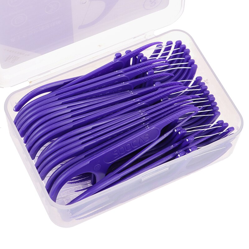 50 Stks/doos Tand Schoon Plastic Tandzijde Flosser Picks Tanden Tandenstokers Stick Oral Care