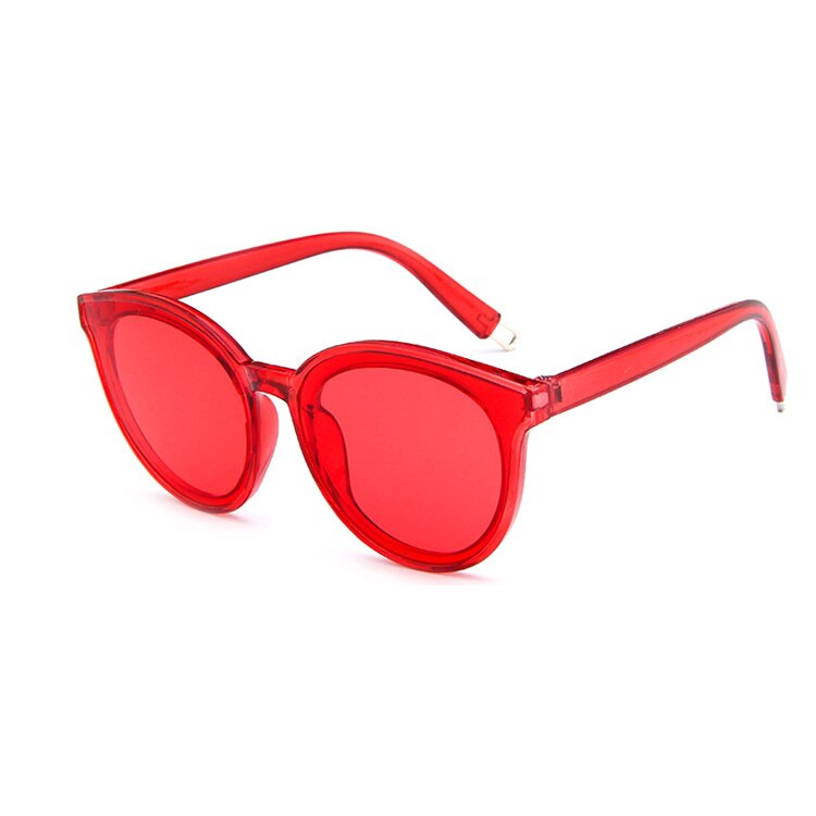 Dames zonnebrillen cat eye zonnebrillen luxe merk zonnebril geïntegreerde bril candy kleur  uv400: Rood rood