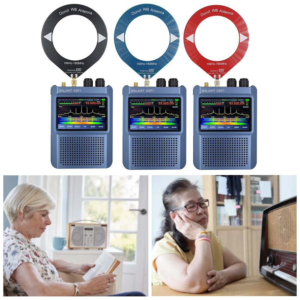 Mini Circle Antenna 10kHz-180MHz MW SW Looping Antenna Donut Broadband Antenna Donut WB Antenna for Radios Walkie Talkies SDR