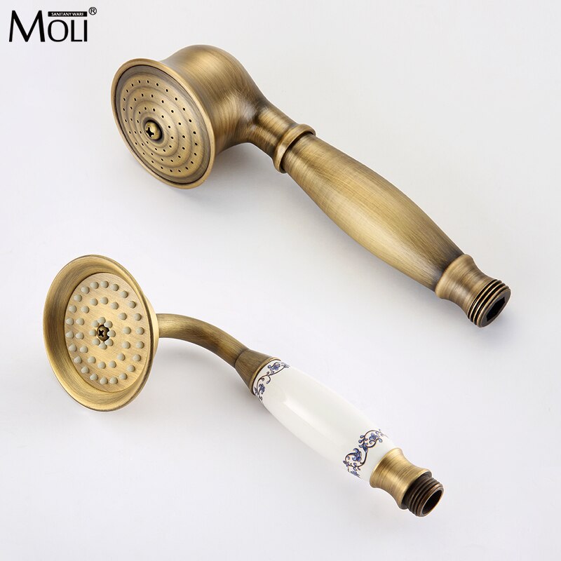 Antique Bronze Hand Holder Shower Brass Bronze Bath Shower Hand Replace Bathroom Copper Shower ML001
