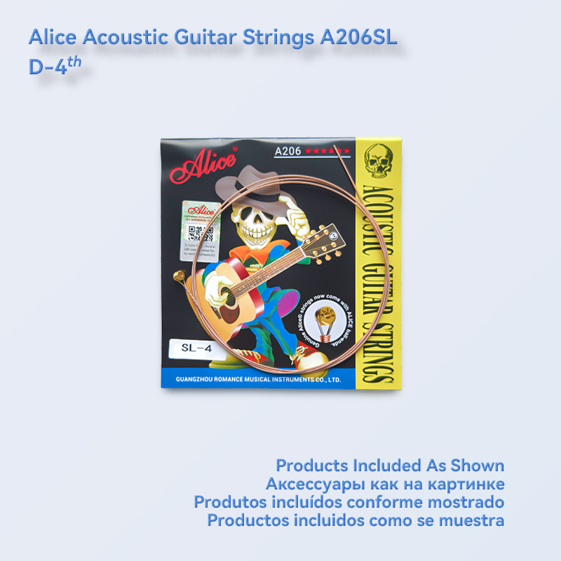 1 pc Alice Akoestische Gitaar Snaren 1st/2nd/3rd/4th/5th/6th 1 stuk Gitaar Onderdelen Accessoire Snaren: 4-th  0.81mm
