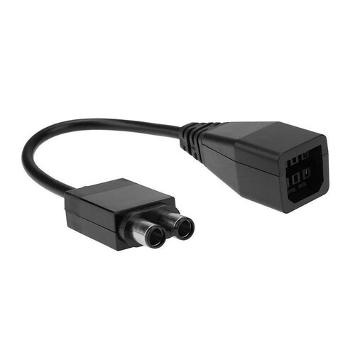 Adaptador de alimentação ac conversor cabo de transferência para xbox 360 para xbox um magro e console de jogos de vídeo para cabo de alimentação: Black