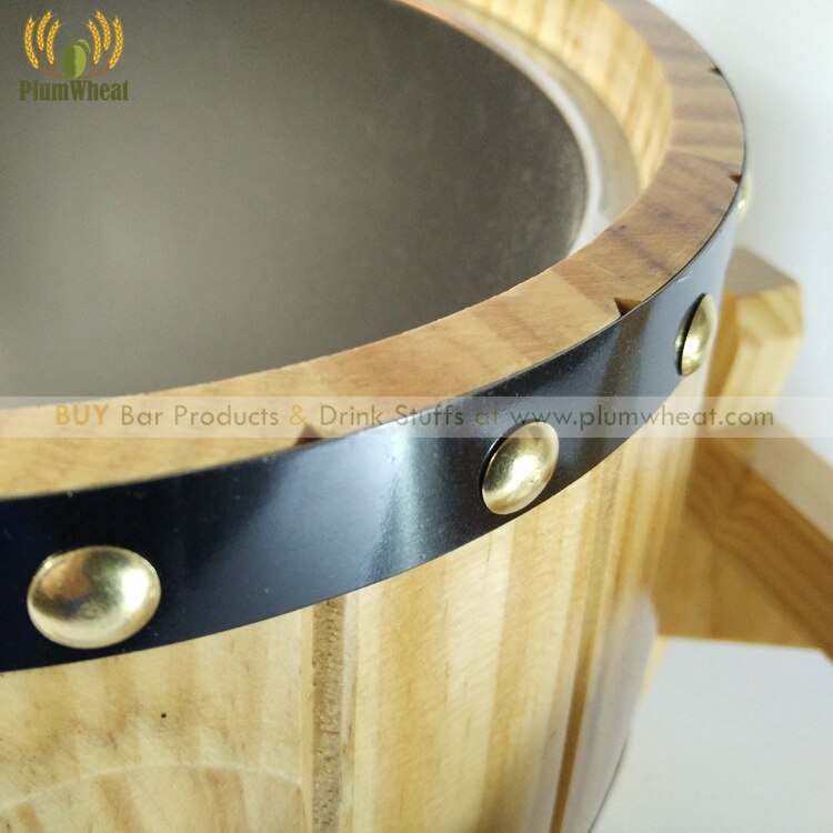 5 Liters OAK Wood Beer Barrel Dispenser with Stainless Steel Liner BT40