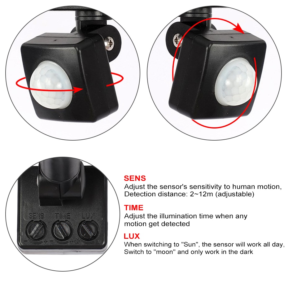 LED Flood Light Motion Sensor 10W 20W 30W 50W Waterproof IP66 220V 230V Flood Light PIR Reflector Projector Outdoor Spotlight