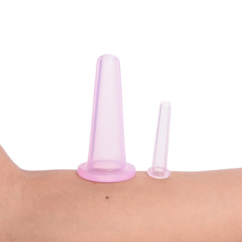 2Pcs Vacuüm Cupping Gezondheidszorg Cup Anti Cellulitis Vacuüm Massage Nek Gezicht Terug Massager Cupping Mini Maat