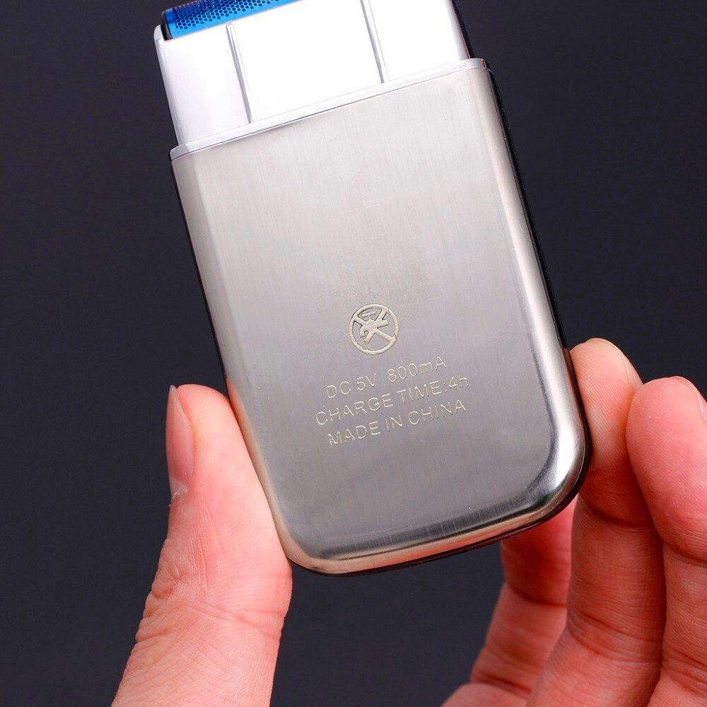 Mini Usb Oplaadbare Vergeldende Blade Elektrisch Scheerapparaat Scheerapparaat Voor Mannen