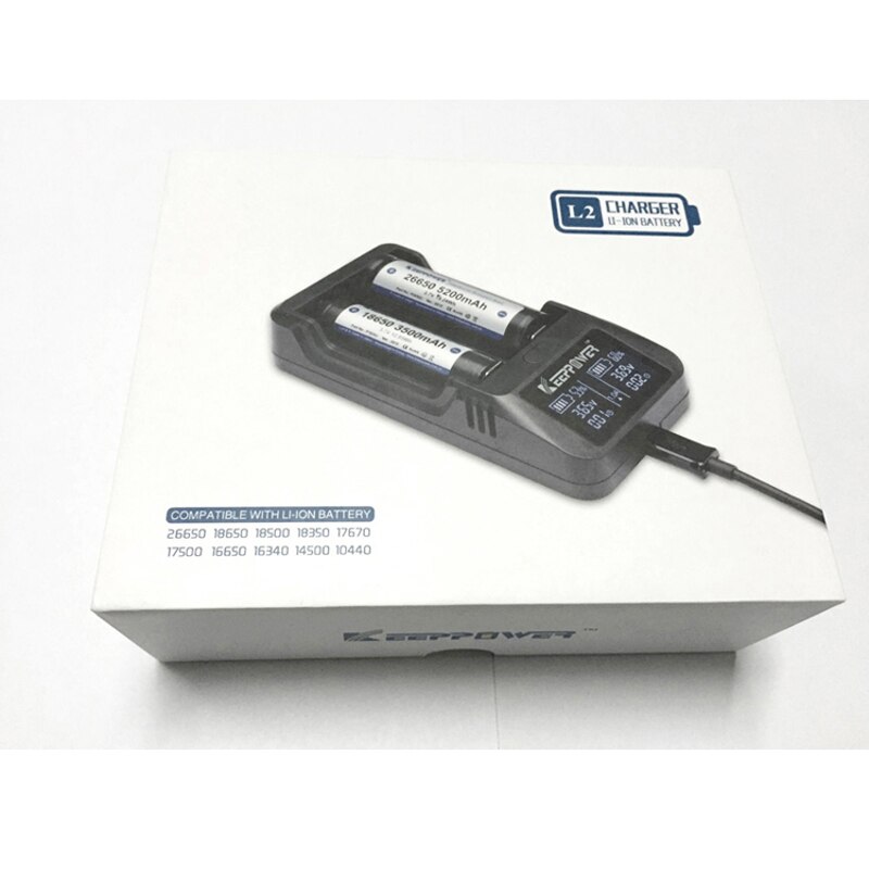 KeepPower L2 3,7 v 26650/18650/18500 Intelligenz Li-Ion Batterie USB LCD Ladegerät