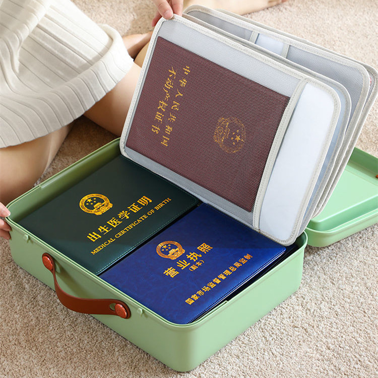 Office File Documents Box Container Bills Folder Multilayer Storage Bag Larger Capacity Briefcase Business Material Organize