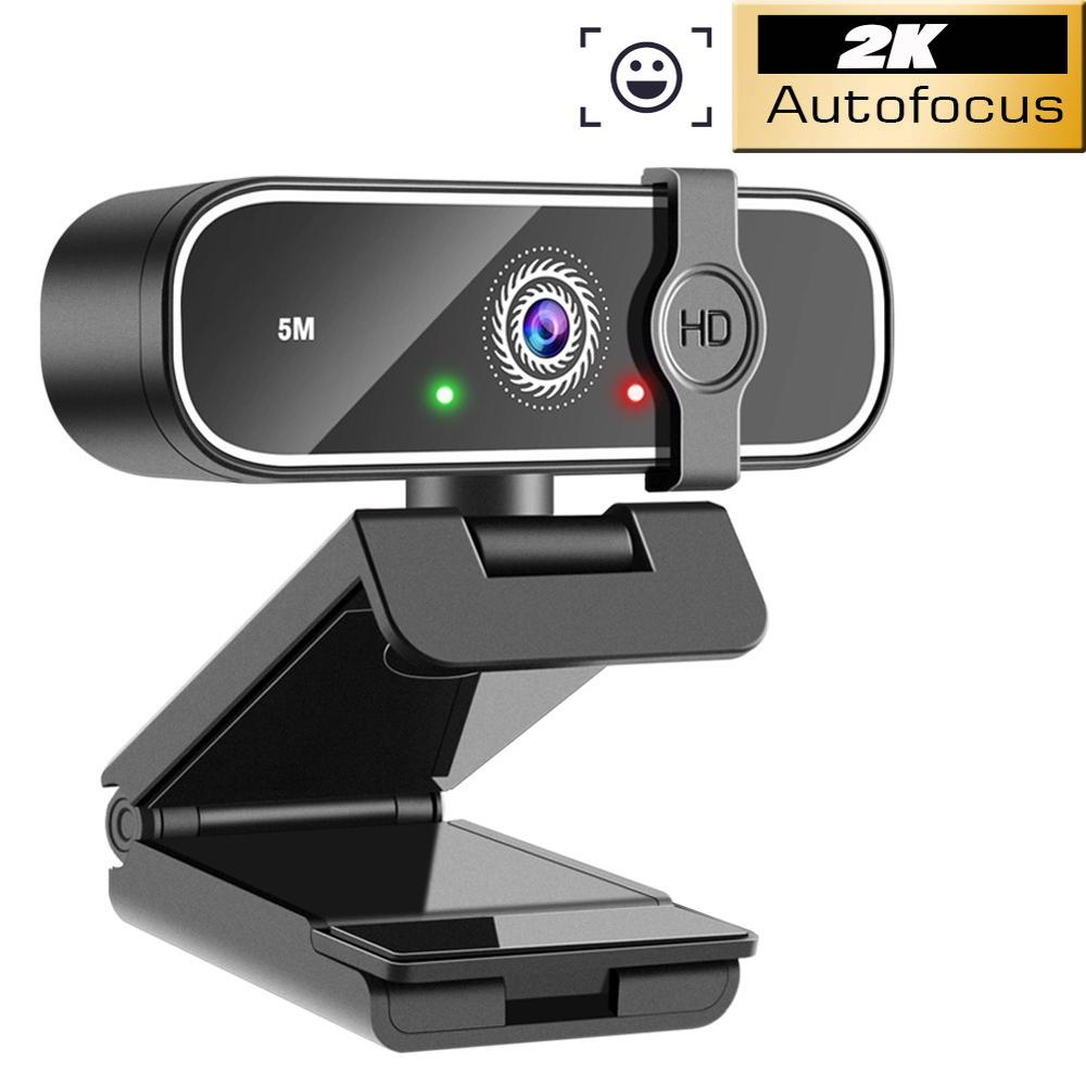 2K Webcam Mini Computer Pc Webcamera Met Microfoon Draaibare Camera 'S Voor Live-uitzending Video Bellen Conferentie Met Stand: No Stand