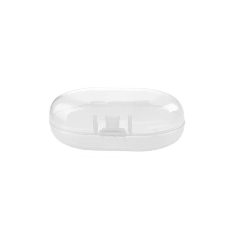 Caja de almacenamiento caja de cepillo de dientes para bebé caja de plástico blanco/rosa/azul de silicona cepillo de dientes de masaje accesorios convenientes para bebés: white