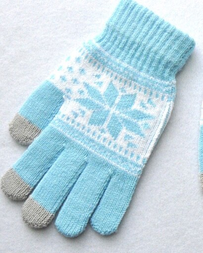 Magic Touch Screen Handschoen Zintuiglijke beschermen Voor Vrouwen mannen Stretch Gebreide Handschoenen Wanten Winter Warm tool Accessoires: light blue