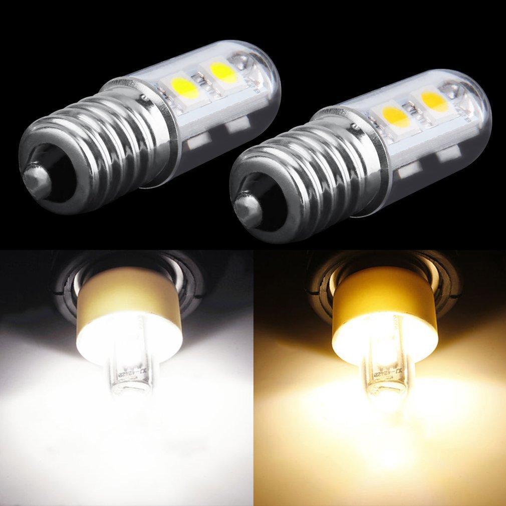 CA 220V E14 1W 7 LED SMD 5050 blanco puro/cálido refrigerador bombilla lámpara SY