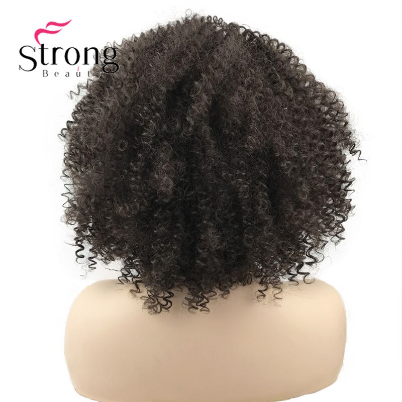 StrongBeauty Afro Curly Wig African American for Women Heat Resistant Synthetic Wigs