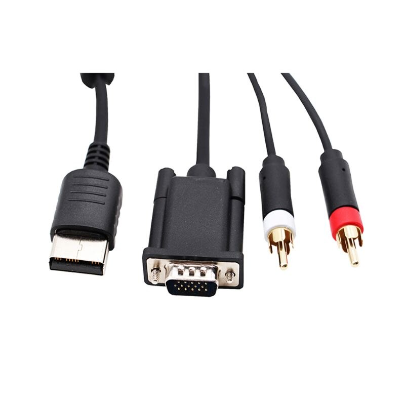 Câble VGA pour SG Dreamcast haute définition + adaptateur RCA 3.5mm à 2 mâles