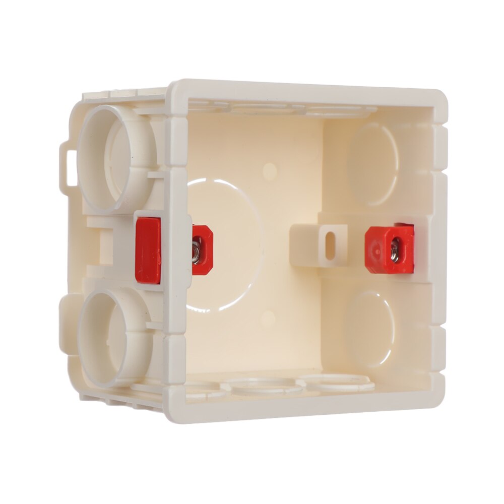 86 type Switch and Socket White / Red Wiring Back Box Adjustable Mounting Box Internal Cassette 86mm*86mm*50mm