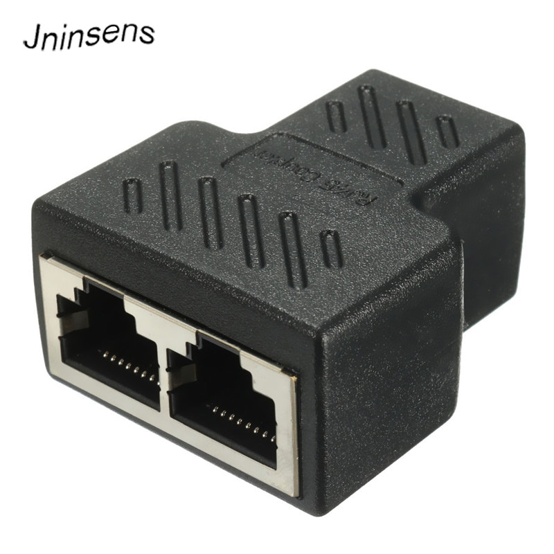 1 Naar 2 Manieren Lan Ethernet Netwerk Kabel RJ45 Vrouwelijke Splitter Connector Adapter Voor Laptop Geschikt Voor Cat5 Cat6 Ethernet