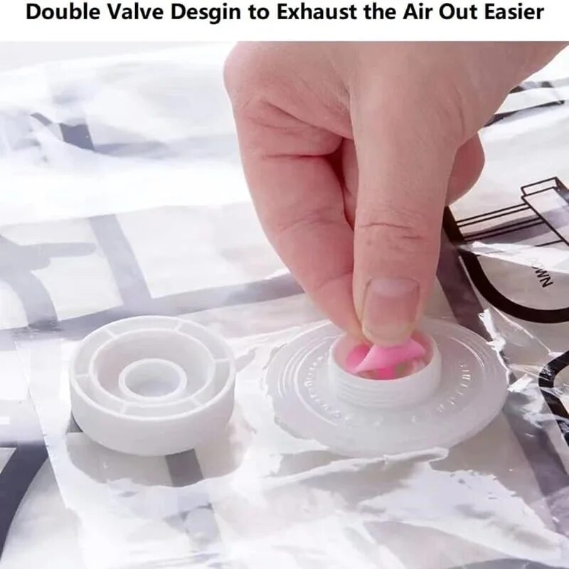 Ophangen Vacuüm Ruimtebesparende Tassen Kast Organizer Opbergzakken, Vacuüm Seal Doorzichtige Tassen Voor Kleding, Pakken, Jurk Of Jacke