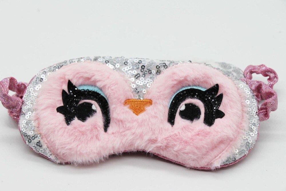 1pc ugglor tecknad sovmask ögonskugga täckplåster för flicka barn tonåring ögonbindel resor smink ögonvårdsverktyg natttillbehör