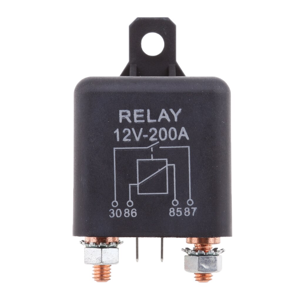 4 Terminal Starter Relay Switch, Heavy Duty Split Charge for Car Truck Boat Marine - 12V 200A