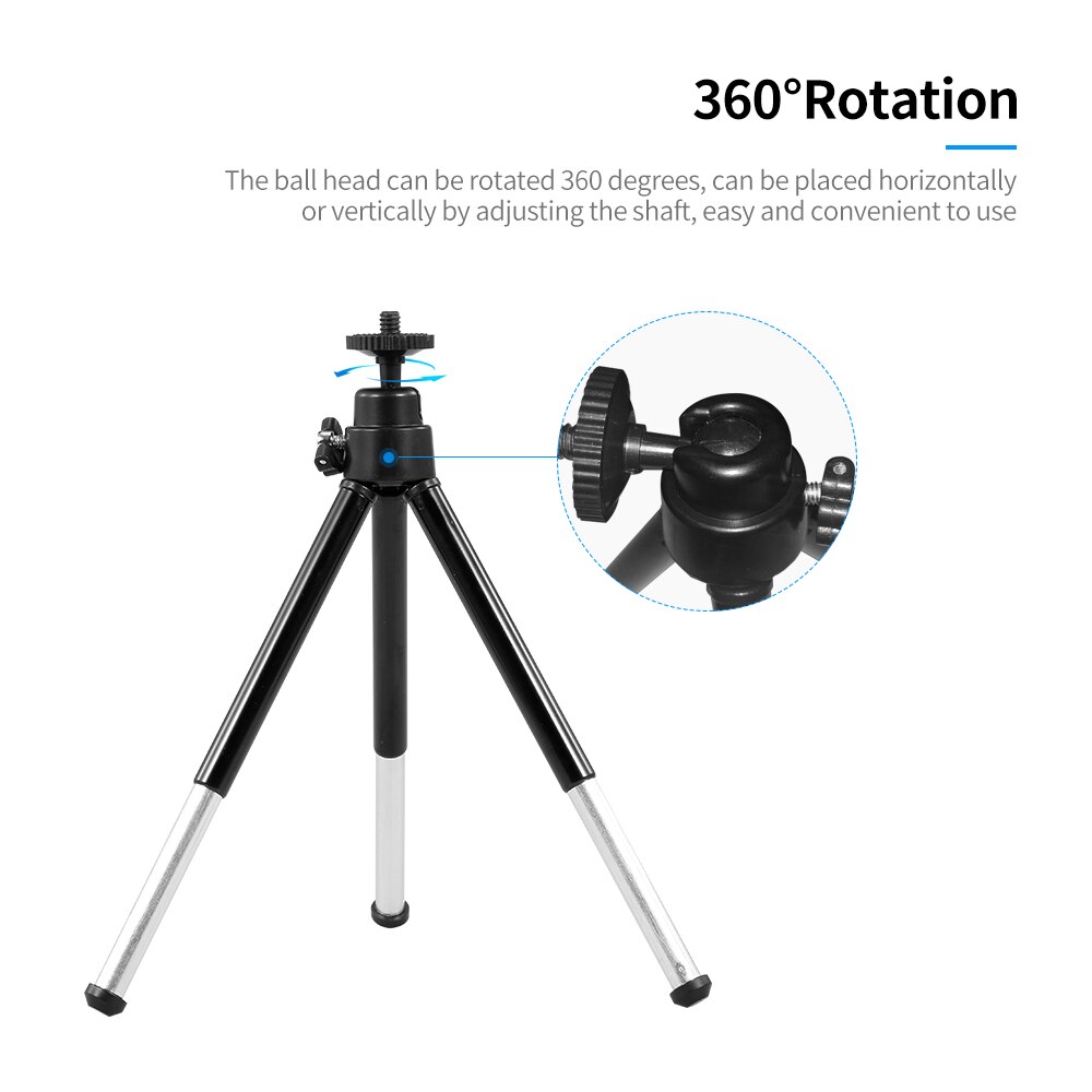 Portable Webcam Tripod Lightweight Mini Webcam Tripod for Smartphone Webcam Desktop Tripod Phone Holder Table Stand