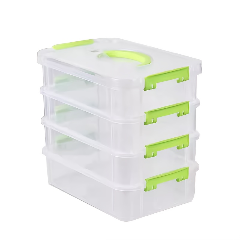 4-Layer Stackable Transparent Plastic Storage Box ... – Grandado