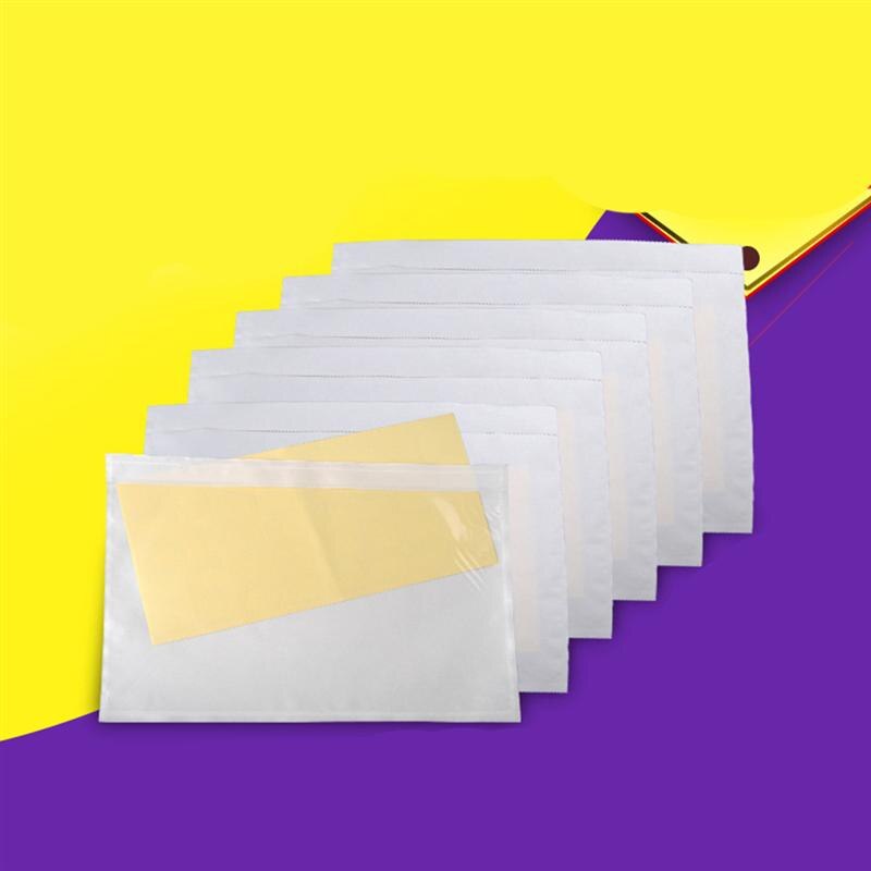 100pcs 15x18cm Self-Adhesive Packing List Envelopes Transparent Packing List Pouches For Invoice Label