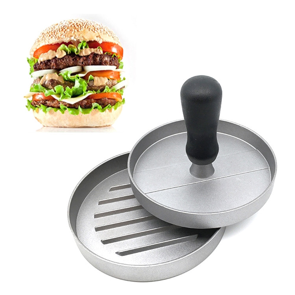 Meijuner Round Shape Hamburger Press Aluminum Alloy 11 cm Hamburger Meat Beef Grill Burger Press Patty Maker Mold