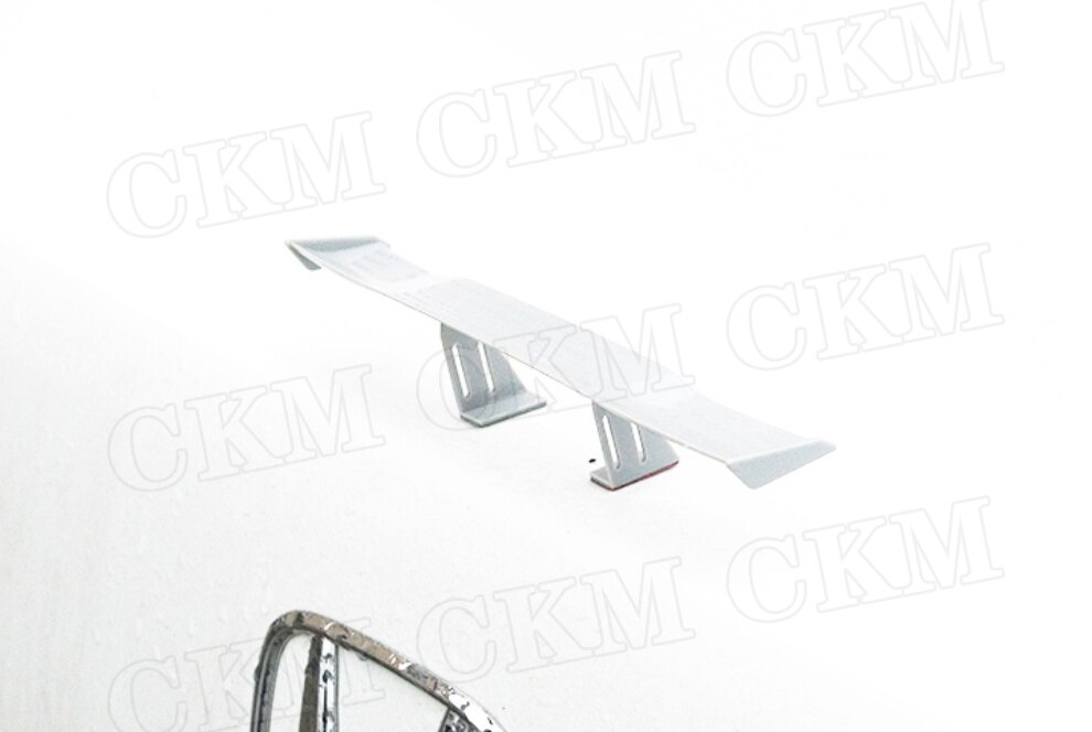 GT Style-alerón trasero de carbono para coche, Mini ala pequeña, modelo de decoración, accesorios de estilo de coche, negro, azul, rojo, blanco, gris: Blanco