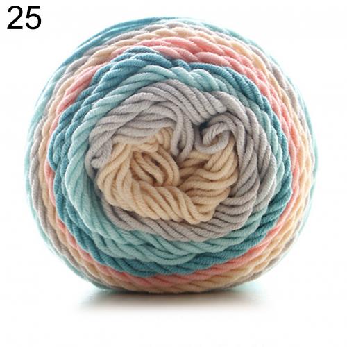 193m/1Roll Colorful Woolen Yarn Cotton Knitting Yarn Crochet Yarn for Knitting Wool Yarn DIY Sweater Scarf Hand Knitting Yarns: 25