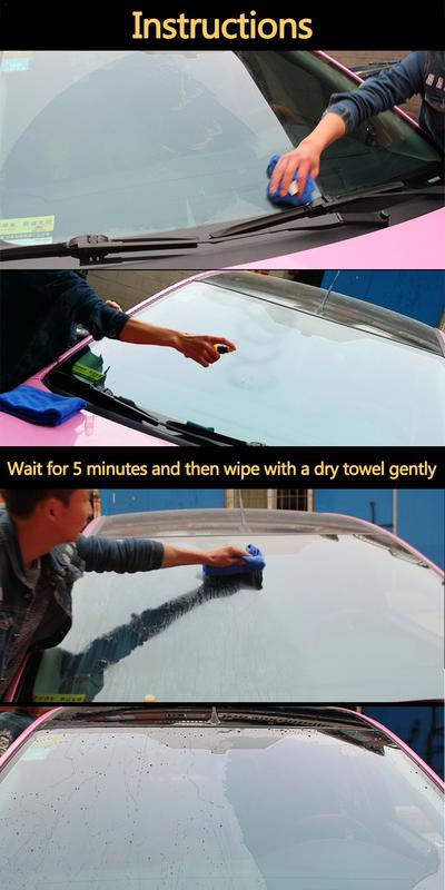 Cera para coche de 120mL, resistente al agua, resistente a la lluvia, agente antivaho, recubrimiento de vidrio, agente contra la lluvia para Herramientas de limpieza del parabrisas, accesorios para coche