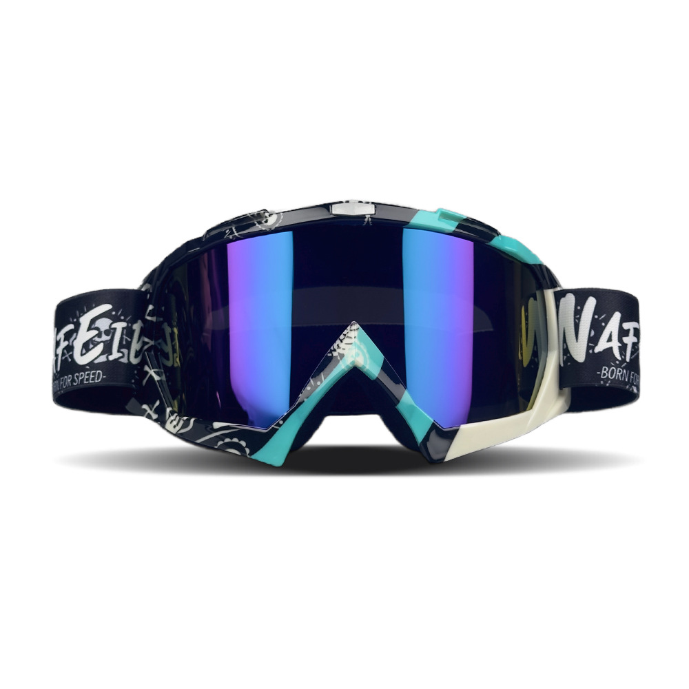 Gafas de Motocross para moto de cross, motocicleta, UTV, gafas de montar todoterreno, Anti UV, a prueba de polvo, antiniebla, carreras para hombres, mujeres, jóvenes y niños: Beige