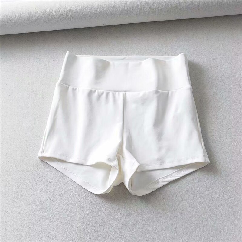 Lundunshijia sommer elastiske sportsshorts med høj talje bomuldsshorts til kvinder 6 farver