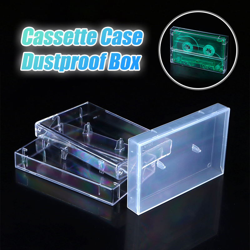 Boîte de rangement transparente pour Cassette, 1 pièce, boîtier pour bande d'enregistrement magnétique Audio, boîte anti-poussière, organisateur