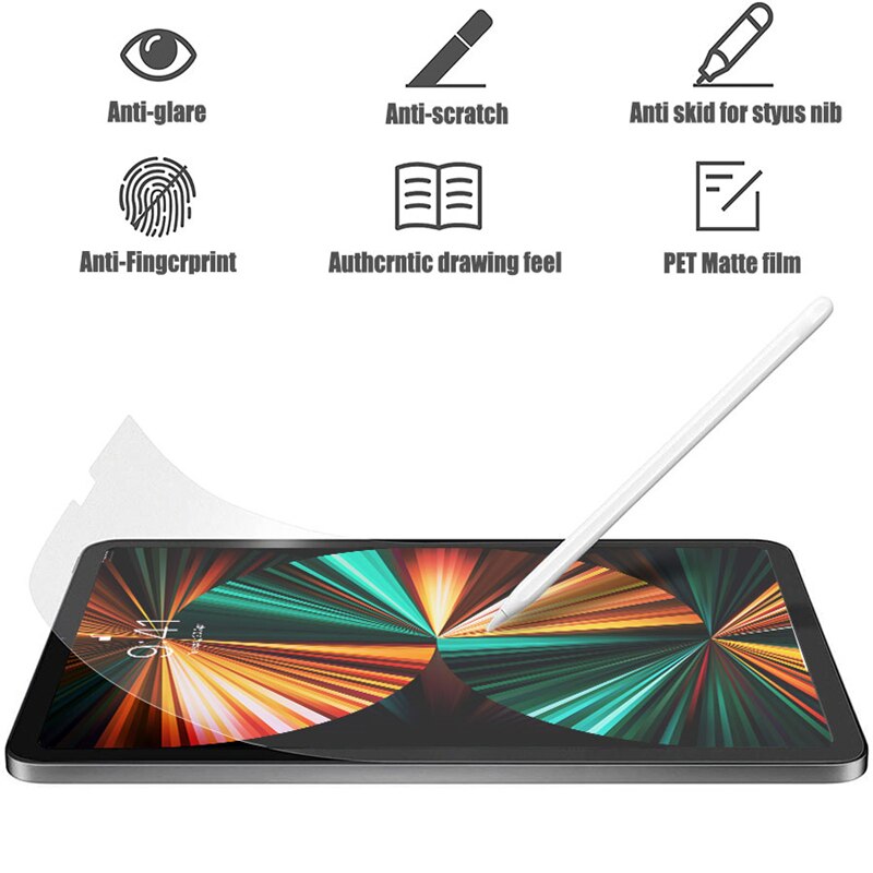 2 sztuk papieru Tablet jak Screen Protector dla Ipad Pro 11 12.9 2021 10.5 10.2 2020 9 Film dla Ipad Air Mini 6 5 4 3 2 1 bez szkła