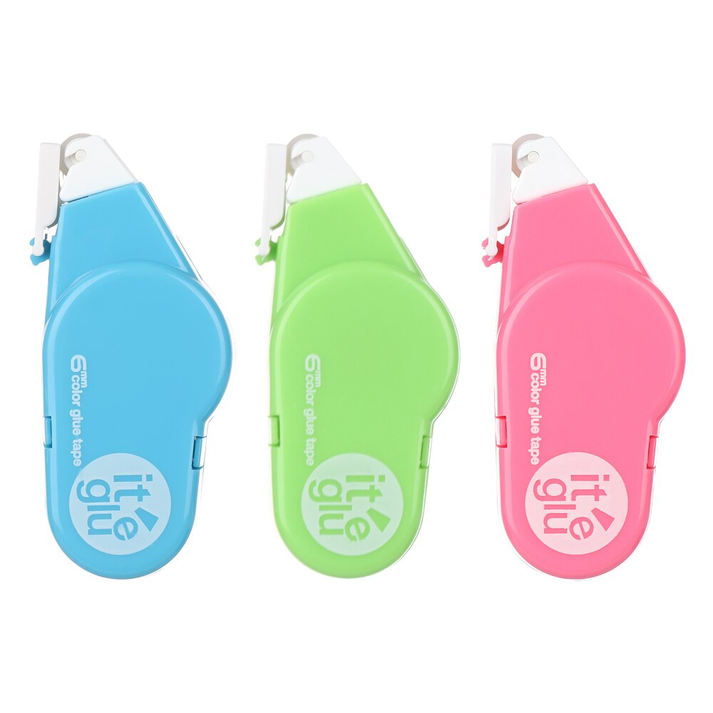 Lovely Refillable Dot Stick Roller Double-sided Adhesive Glue Tapes Dispenser for Office Student Stationery Scrapbooking Decor