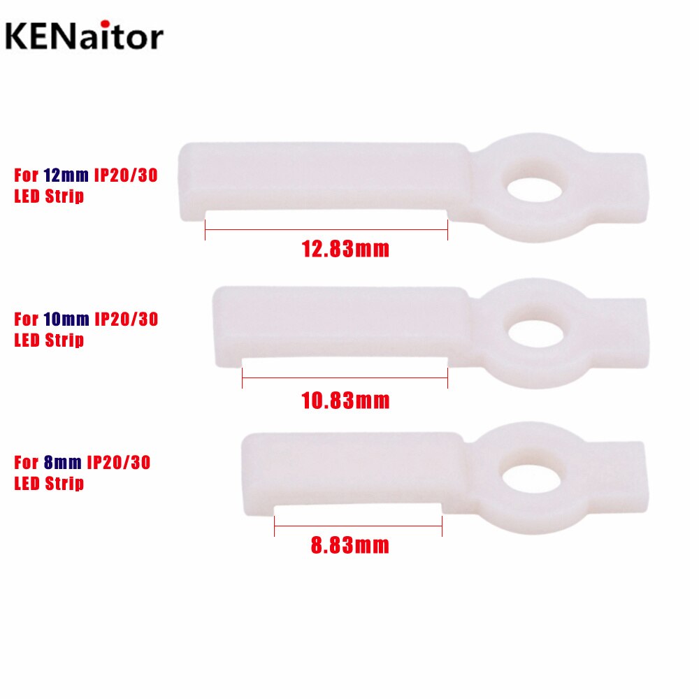 Fs 100Pcs Led Connector Silicon Clip Met Schroeven Voor 8mm10mm12mmPCB Niet-waterdichte 3528 5050 5630 Led Strip beugel Klem