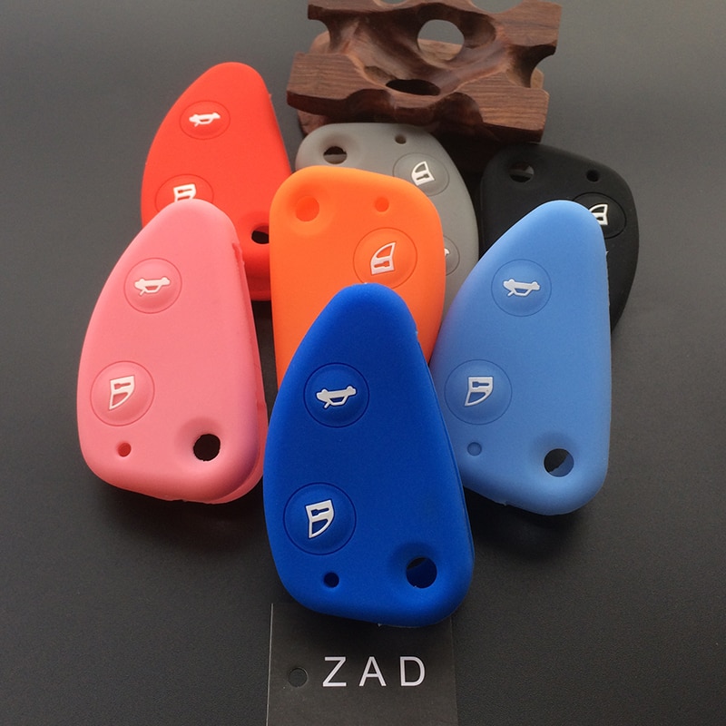 Zad capa protetora de chave de silicone, capa de borracha para alfa romeo 147 156 166 gt jtd ts dobrável, 3 botões chave remota