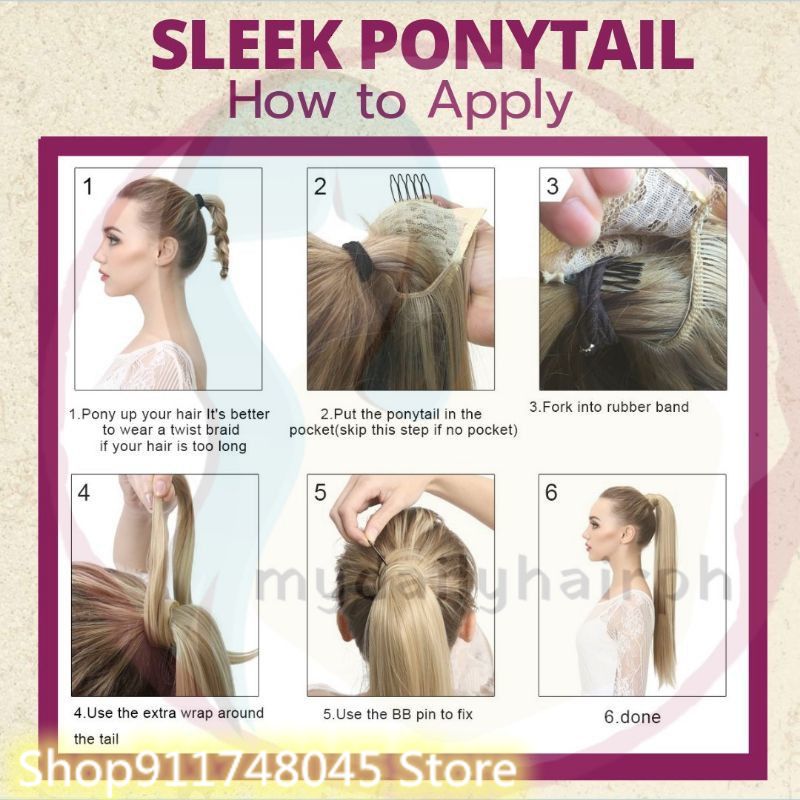 Cola de Caballo , 24 ", recta o ondulada (4 sombras)