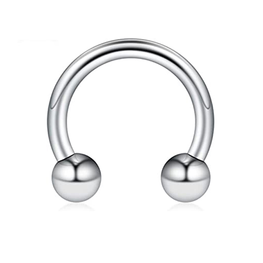 1Pcs Spike Septum Rings 16G Surgical Steel Piercing Jewelry Vertical Snake Bite Jewelry Lip Rings for Women Men 8mm/10mm: black / Light Yellow Gold Color